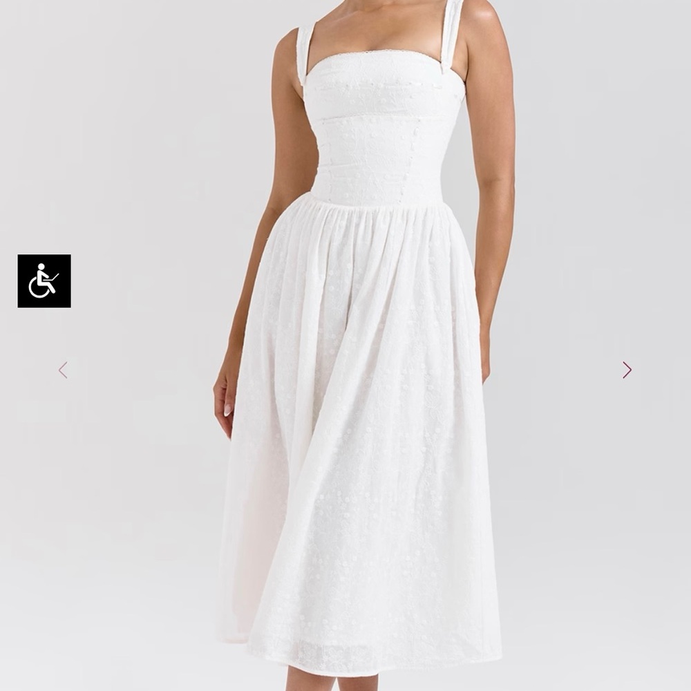 House of CB White Midi Dress